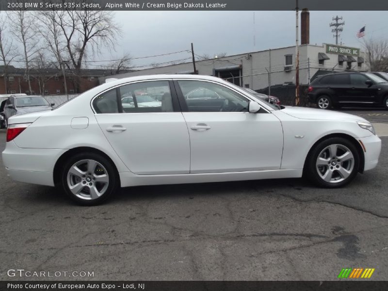 Alpine White / Cream Beige Dakota Leather 2008 BMW 5 Series 535xi Sedan
