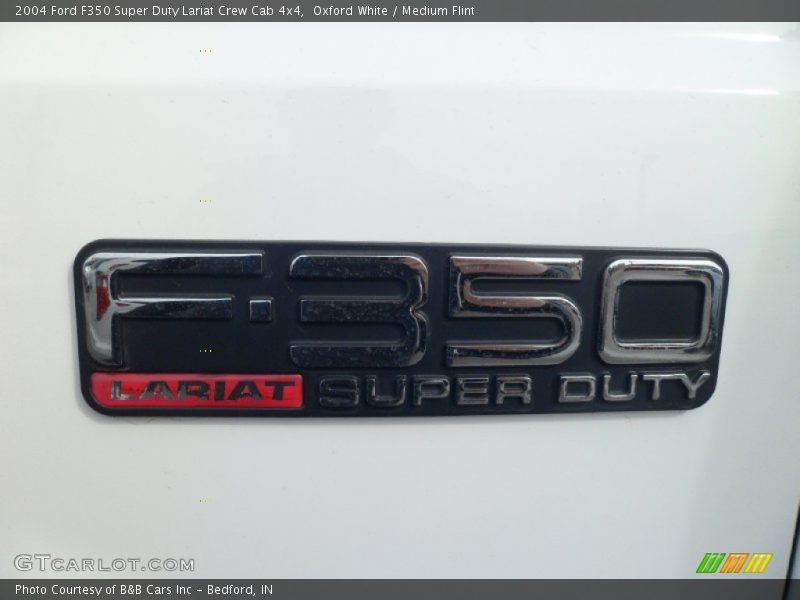 Oxford White / Medium Flint 2004 Ford F350 Super Duty Lariat Crew Cab 4x4