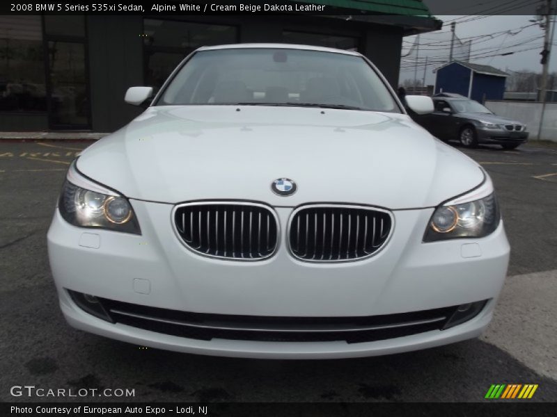 Alpine White / Cream Beige Dakota Leather 2008 BMW 5 Series 535xi Sedan