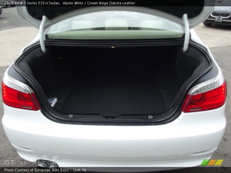 Alpine White / Cream Beige Dakota Leather 2008 BMW 5 Series 535xi Sedan