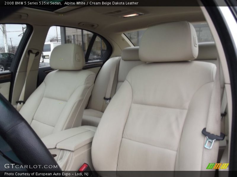 Alpine White / Cream Beige Dakota Leather 2008 BMW 5 Series 535xi Sedan