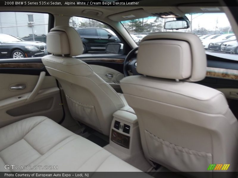 Alpine White / Cream Beige Dakota Leather 2008 BMW 5 Series 535xi Sedan