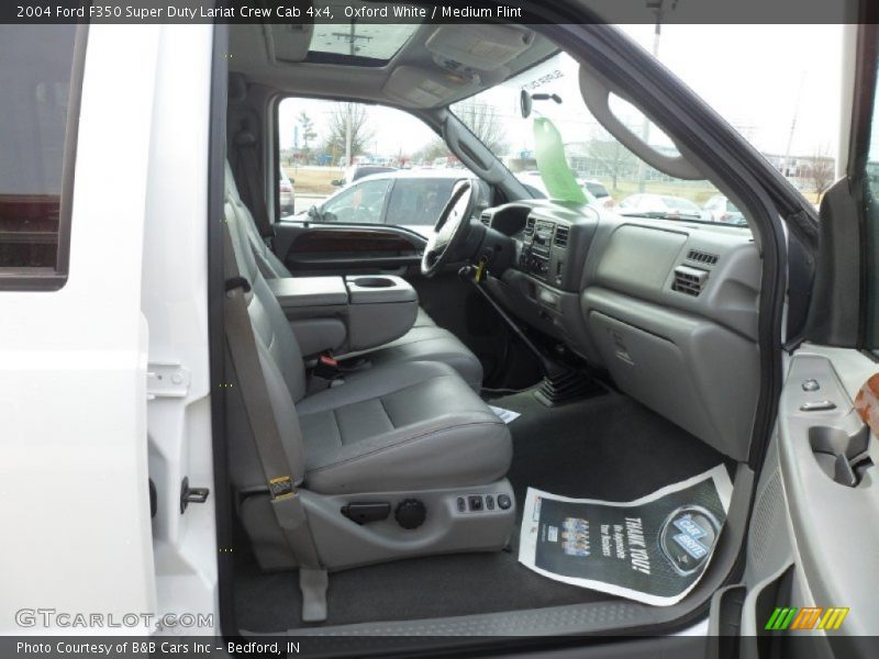 Oxford White / Medium Flint 2004 Ford F350 Super Duty Lariat Crew Cab 4x4