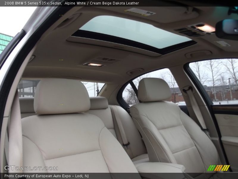 Alpine White / Cream Beige Dakota Leather 2008 BMW 5 Series 535xi Sedan