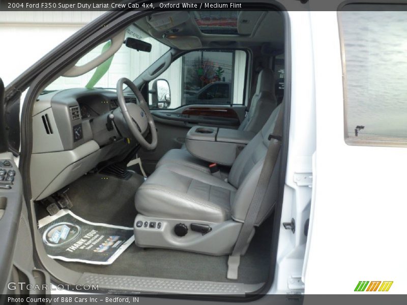 Oxford White / Medium Flint 2004 Ford F350 Super Duty Lariat Crew Cab 4x4