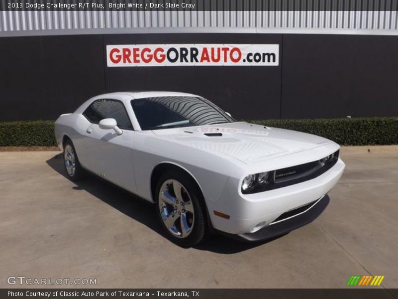 Bright White / Dark Slate Gray 2013 Dodge Challenger R/T Plus