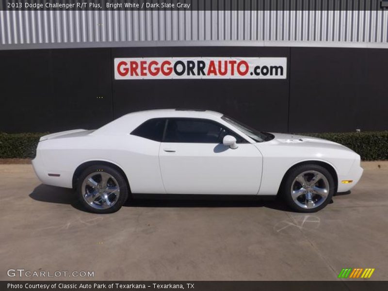 Bright White / Dark Slate Gray 2013 Dodge Challenger R/T Plus