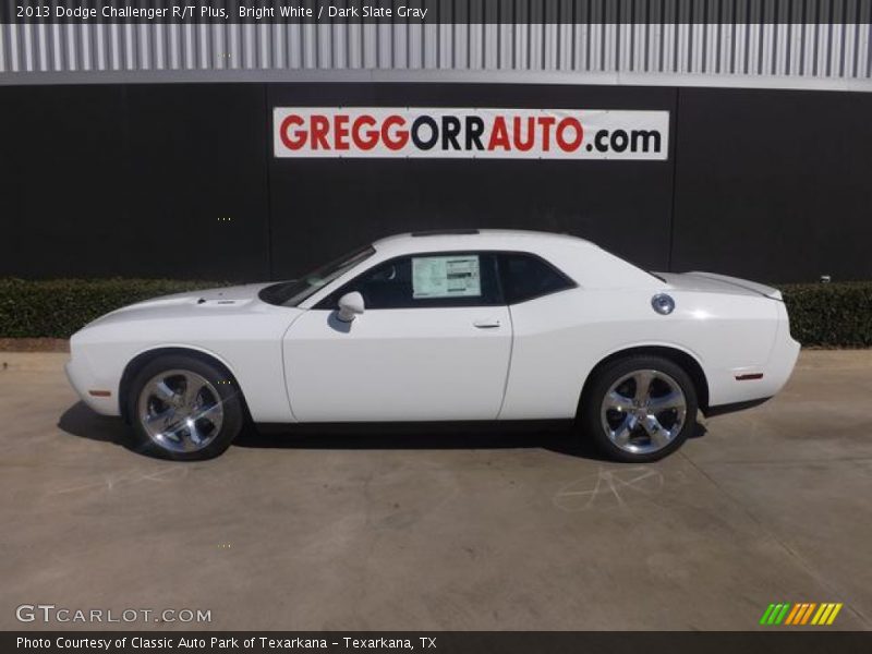Bright White / Dark Slate Gray 2013 Dodge Challenger R/T Plus