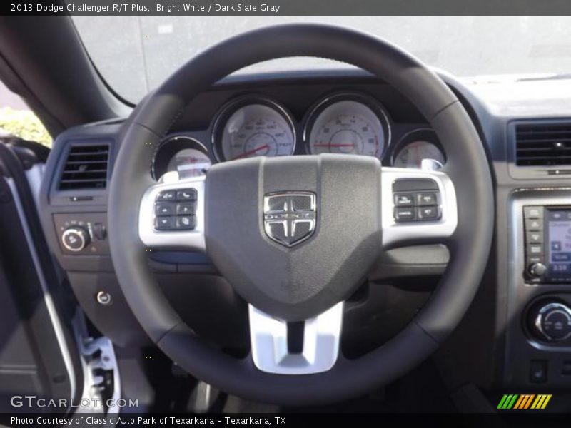 Bright White / Dark Slate Gray 2013 Dodge Challenger R/T Plus