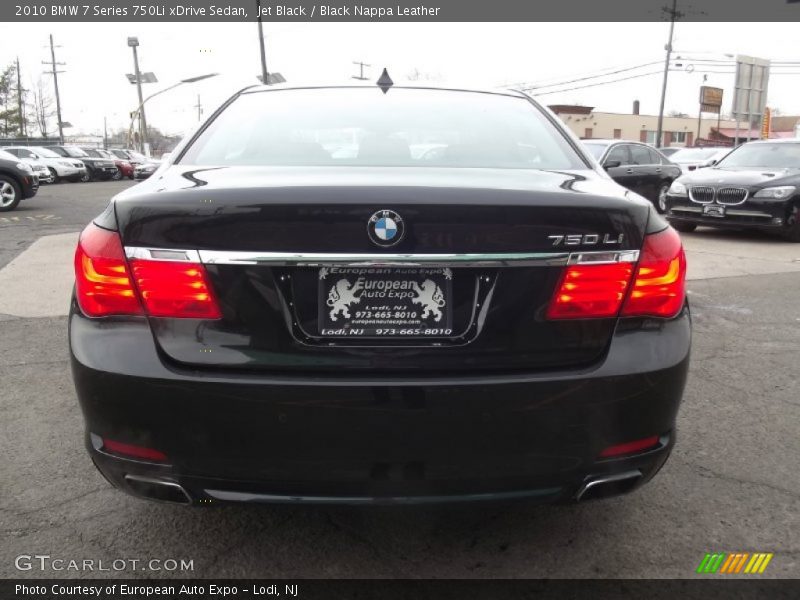 Jet Black / Black Nappa Leather 2010 BMW 7 Series 750Li xDrive Sedan