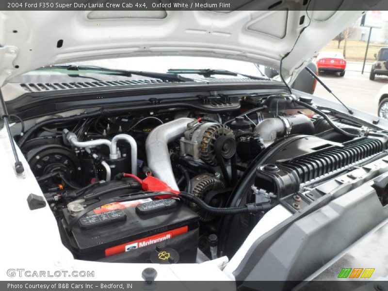 Oxford White / Medium Flint 2004 Ford F350 Super Duty Lariat Crew Cab 4x4