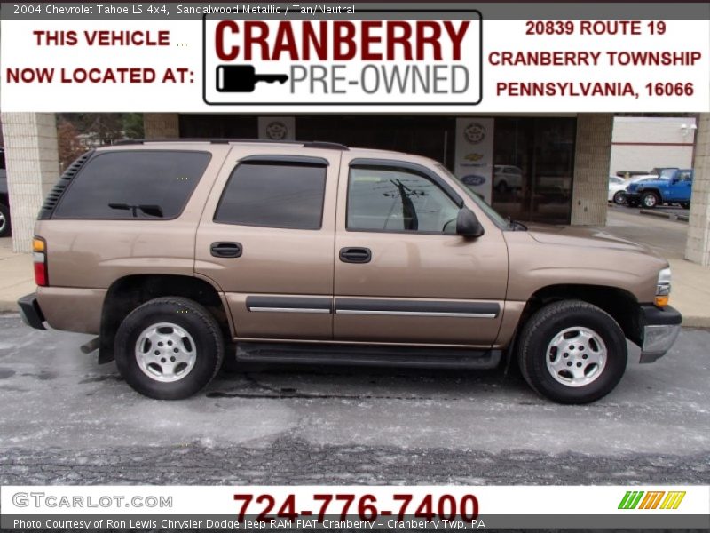 Sandalwood Metallic / Tan/Neutral 2004 Chevrolet Tahoe LS 4x4