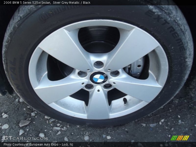 Silver Grey Metallic / Black 2006 BMW 5 Series 525xi Sedan
