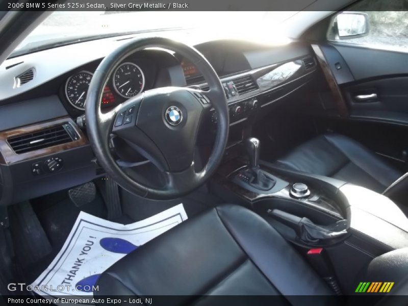 Silver Grey Metallic / Black 2006 BMW 5 Series 525xi Sedan