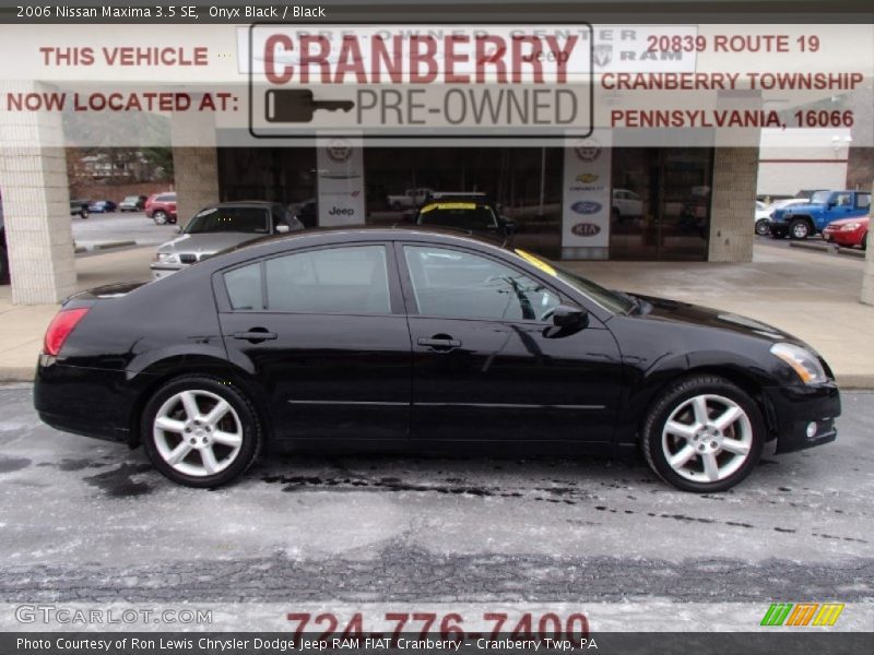 Onyx Black / Black 2006 Nissan Maxima 3.5 SE