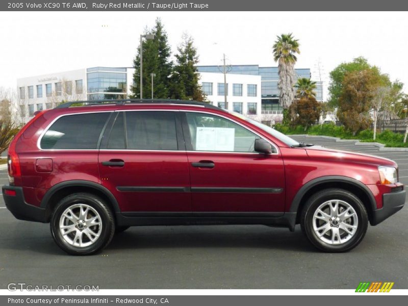 Ruby Red Metallic / Taupe/Light Taupe 2005 Volvo XC90 T6 AWD