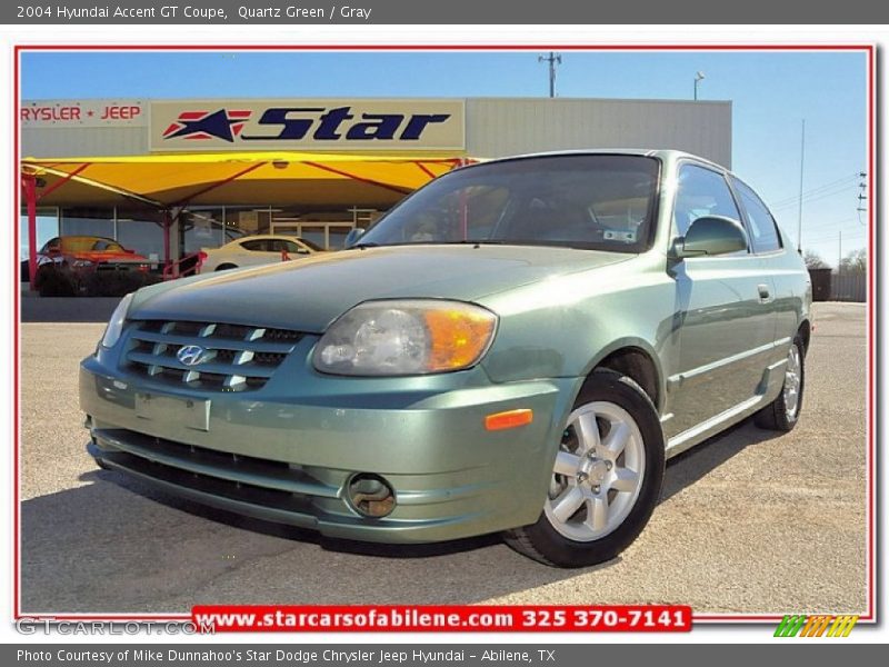 Quartz Green / Gray 2004 Hyundai Accent GT Coupe