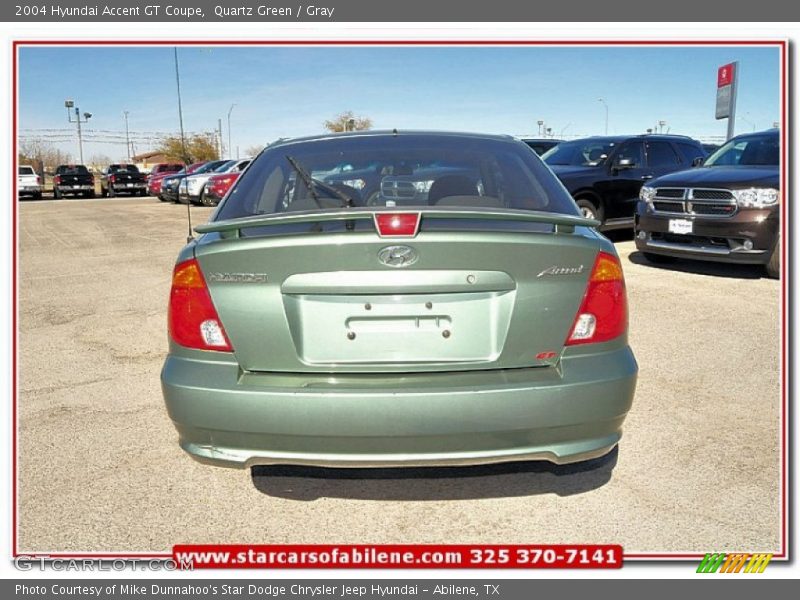 Quartz Green / Gray 2004 Hyundai Accent GT Coupe
