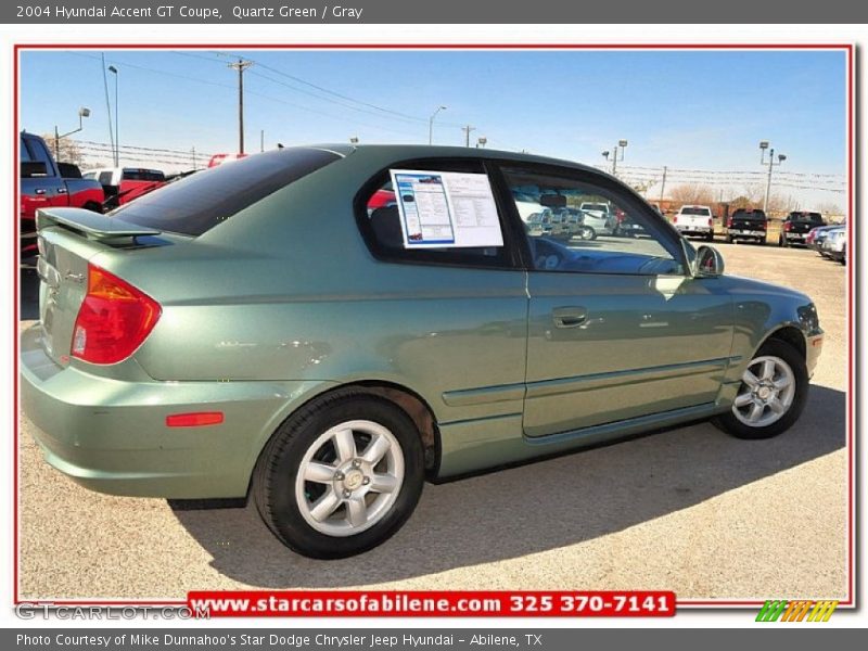 Quartz Green / Gray 2004 Hyundai Accent GT Coupe