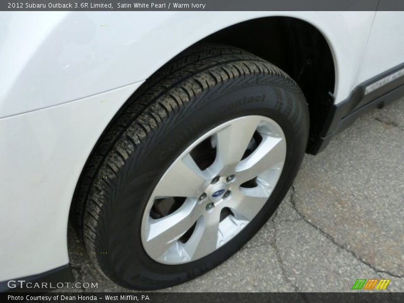 Satin White Pearl / Warm Ivory 2012 Subaru Outback 3.6R Limited