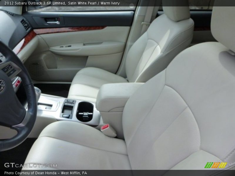 Satin White Pearl / Warm Ivory 2012 Subaru Outback 3.6R Limited