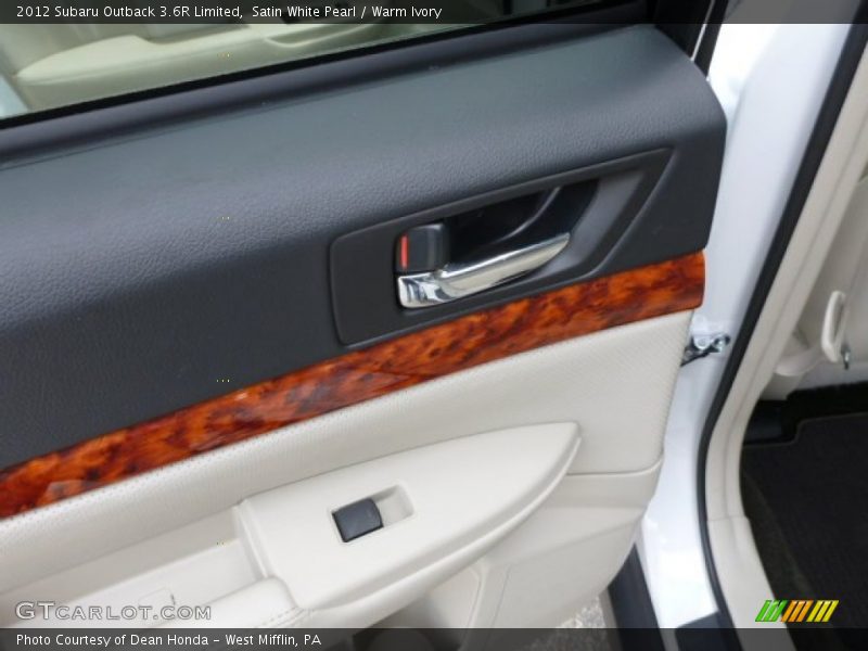 Satin White Pearl / Warm Ivory 2012 Subaru Outback 3.6R Limited