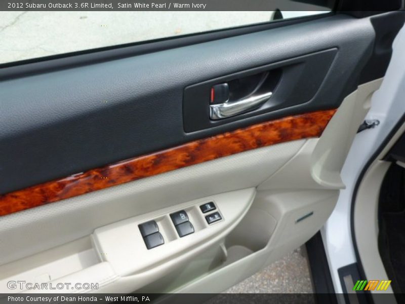 Satin White Pearl / Warm Ivory 2012 Subaru Outback 3.6R Limited