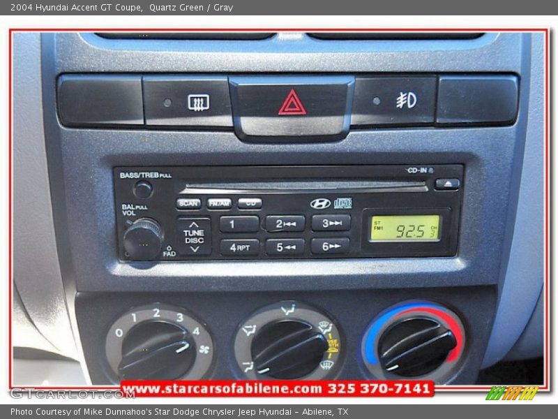 Quartz Green / Gray 2004 Hyundai Accent GT Coupe