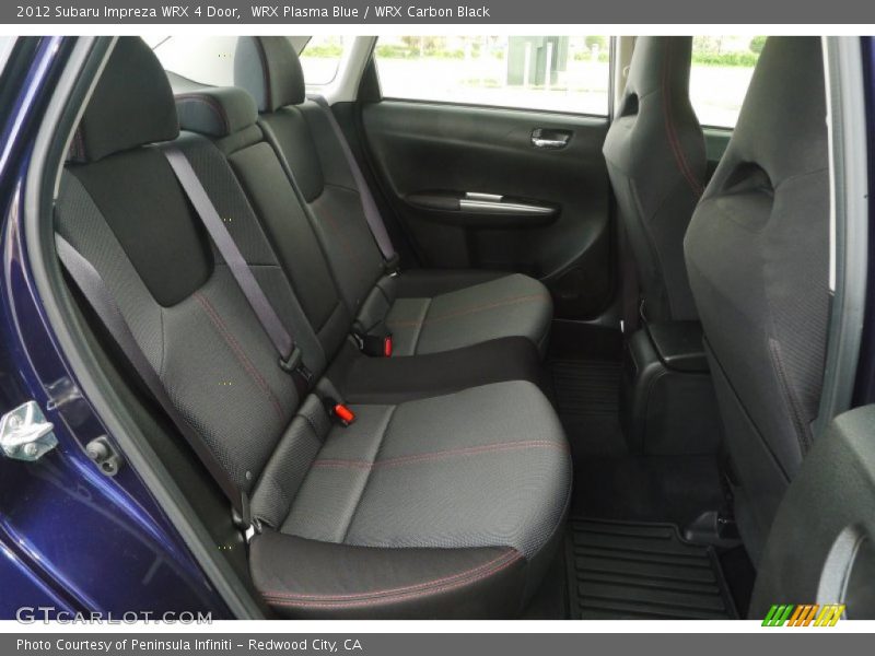 Rear Seat of 2012 Impreza WRX 4 Door