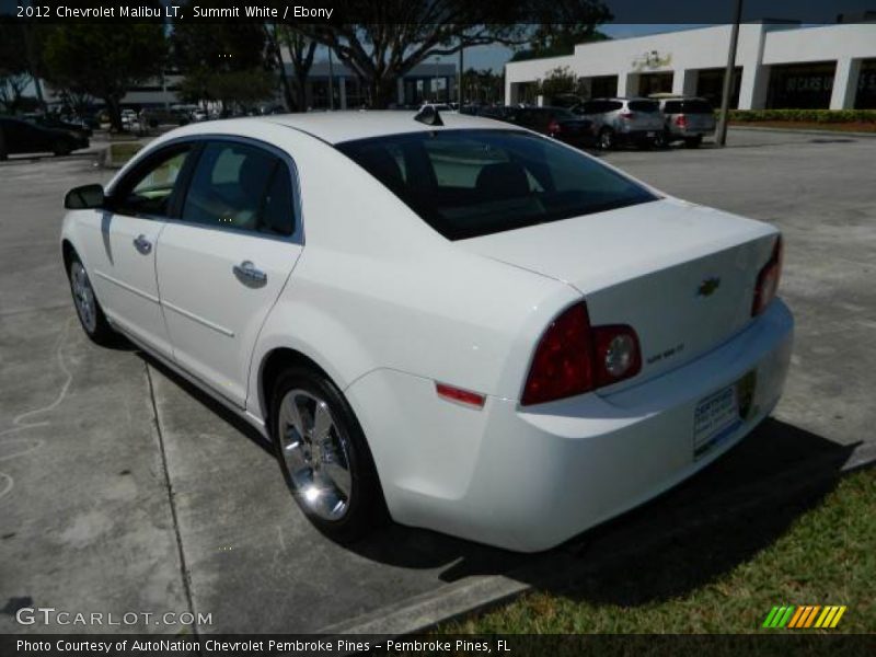 Summit White / Ebony 2012 Chevrolet Malibu LT
