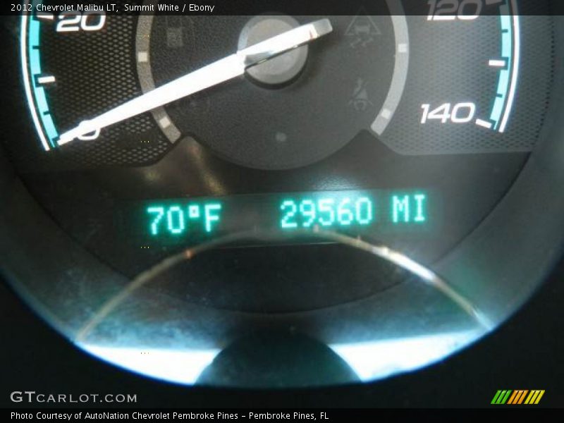 Summit White / Ebony 2012 Chevrolet Malibu LT