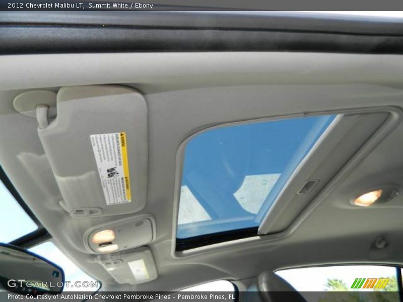 Summit White / Ebony 2012 Chevrolet Malibu LT
