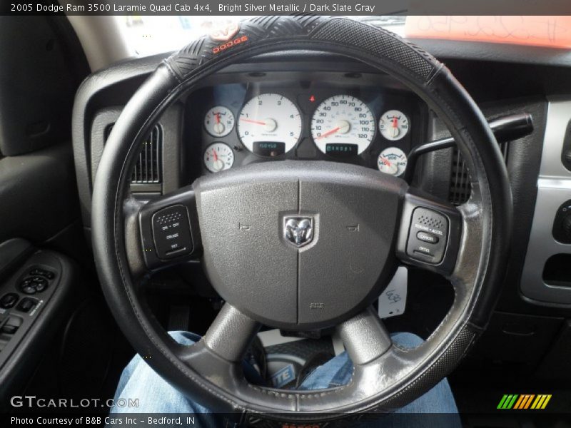 Bright Silver Metallic / Dark Slate Gray 2005 Dodge Ram 3500 Laramie Quad Cab 4x4