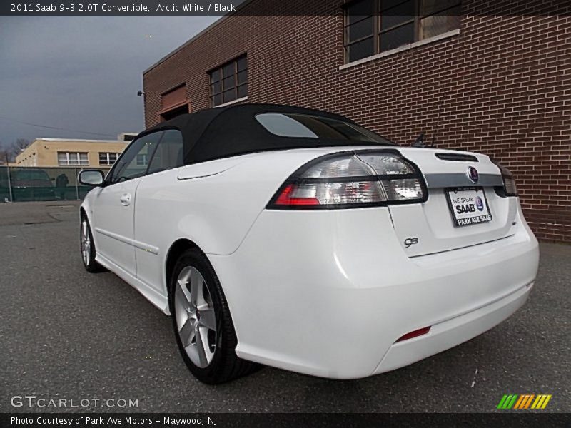 Arctic White / Black 2011 Saab 9-3 2.0T Convertible