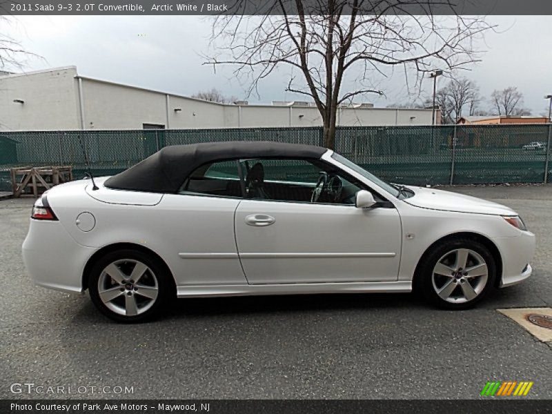 Arctic White / Black 2011 Saab 9-3 2.0T Convertible