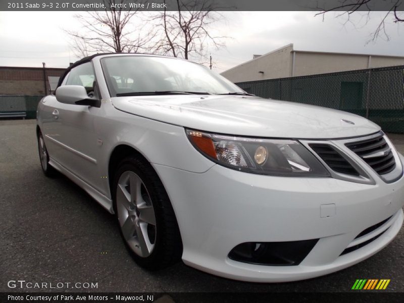 Arctic White / Black 2011 Saab 9-3 2.0T Convertible