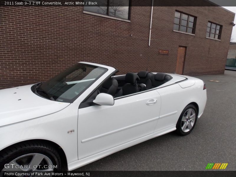 Arctic White / Black 2011 Saab 9-3 2.0T Convertible