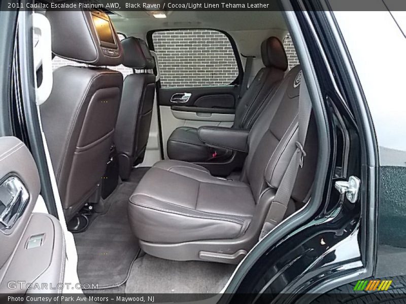 Rear Seat of 2011 Escalade Platinum AWD