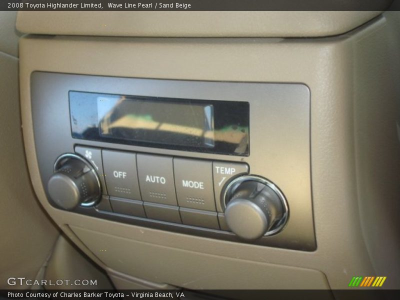 Wave Line Pearl / Sand Beige 2008 Toyota Highlander Limited