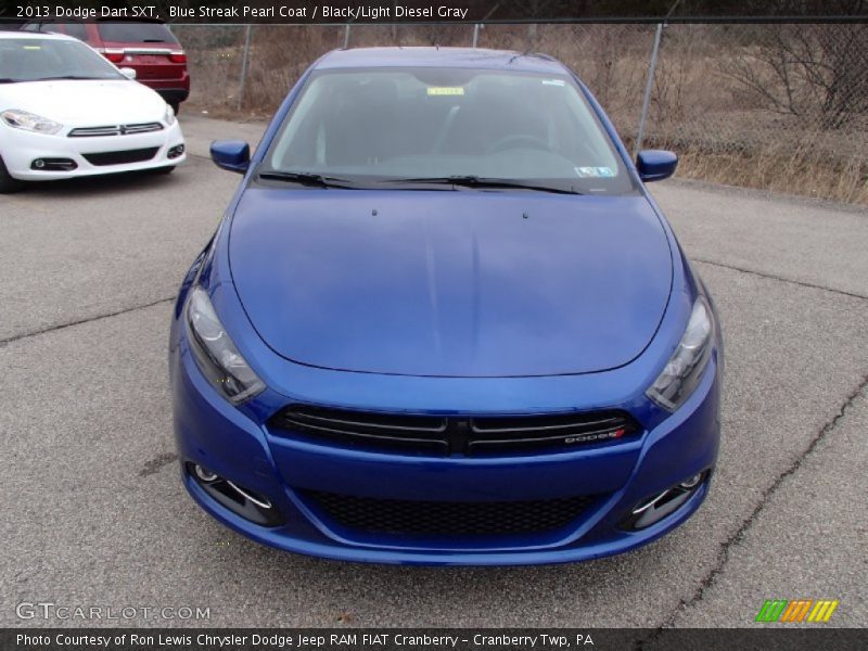 Blue Streak Pearl Coat / Black/Light Diesel Gray 2013 Dodge Dart SXT