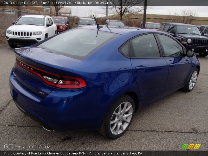 Blue Streak Pearl Coat / Black/Light Diesel Gray 2013 Dodge Dart SXT