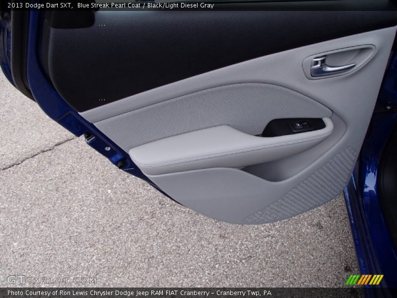 Blue Streak Pearl Coat / Black/Light Diesel Gray 2013 Dodge Dart SXT