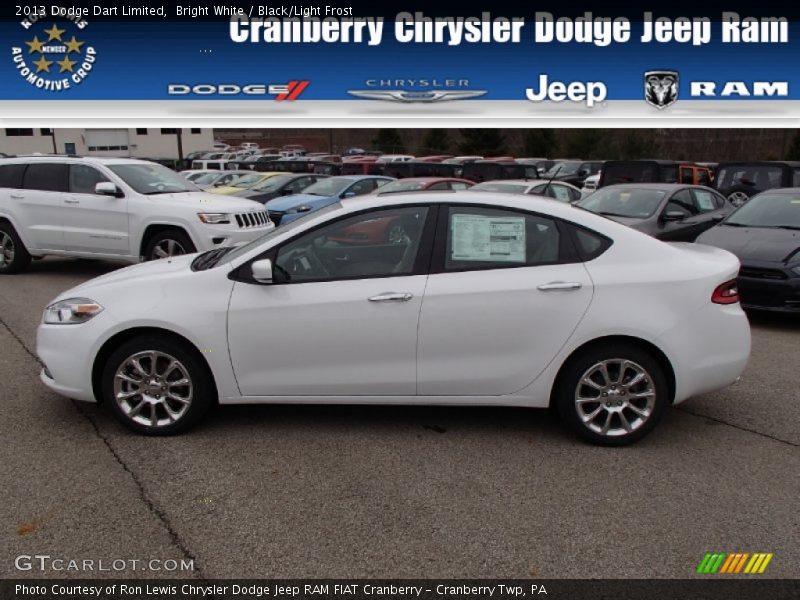 Bright White / Black/Light Frost 2013 Dodge Dart Limited