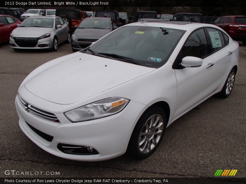 Bright White / Black/Light Frost 2013 Dodge Dart Limited
