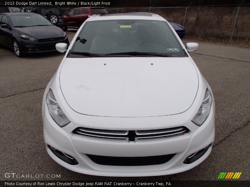 Bright White / Black/Light Frost 2013 Dodge Dart Limited