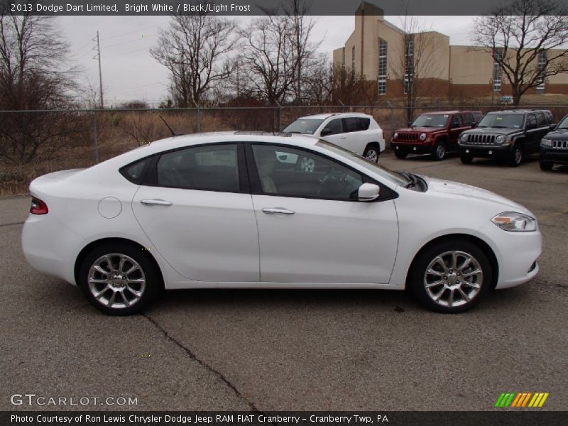 Bright White / Black/Light Frost 2013 Dodge Dart Limited