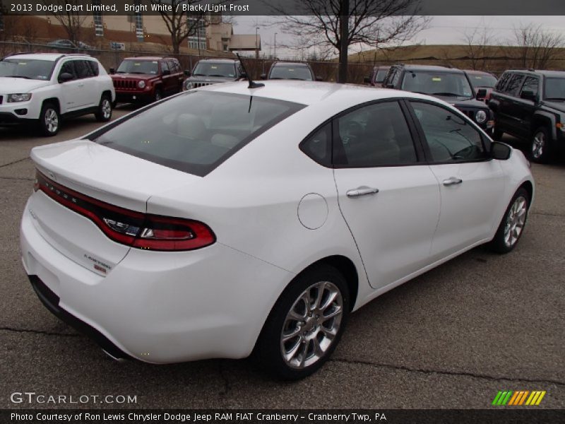 Bright White / Black/Light Frost 2013 Dodge Dart Limited