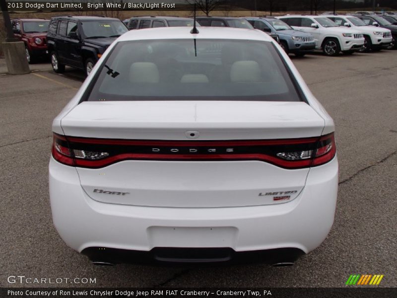 Bright White / Black/Light Frost 2013 Dodge Dart Limited
