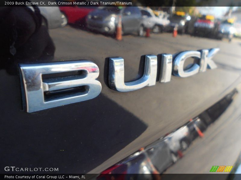 Dark Crimson Metallic / Dark Titanium/Titanium 2009 Buick Enclave CX