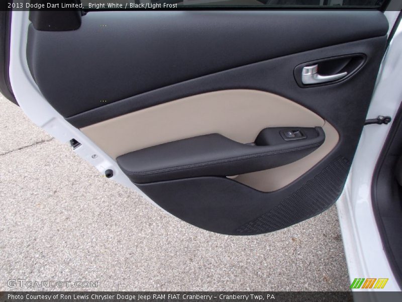Bright White / Black/Light Frost 2013 Dodge Dart Limited